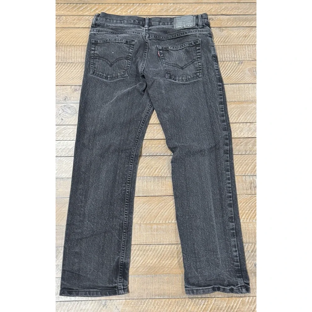 Levi’s 511 Fit Slim Straight Jeans Black Washed - Husky Boys Size 14 W 33 L 28